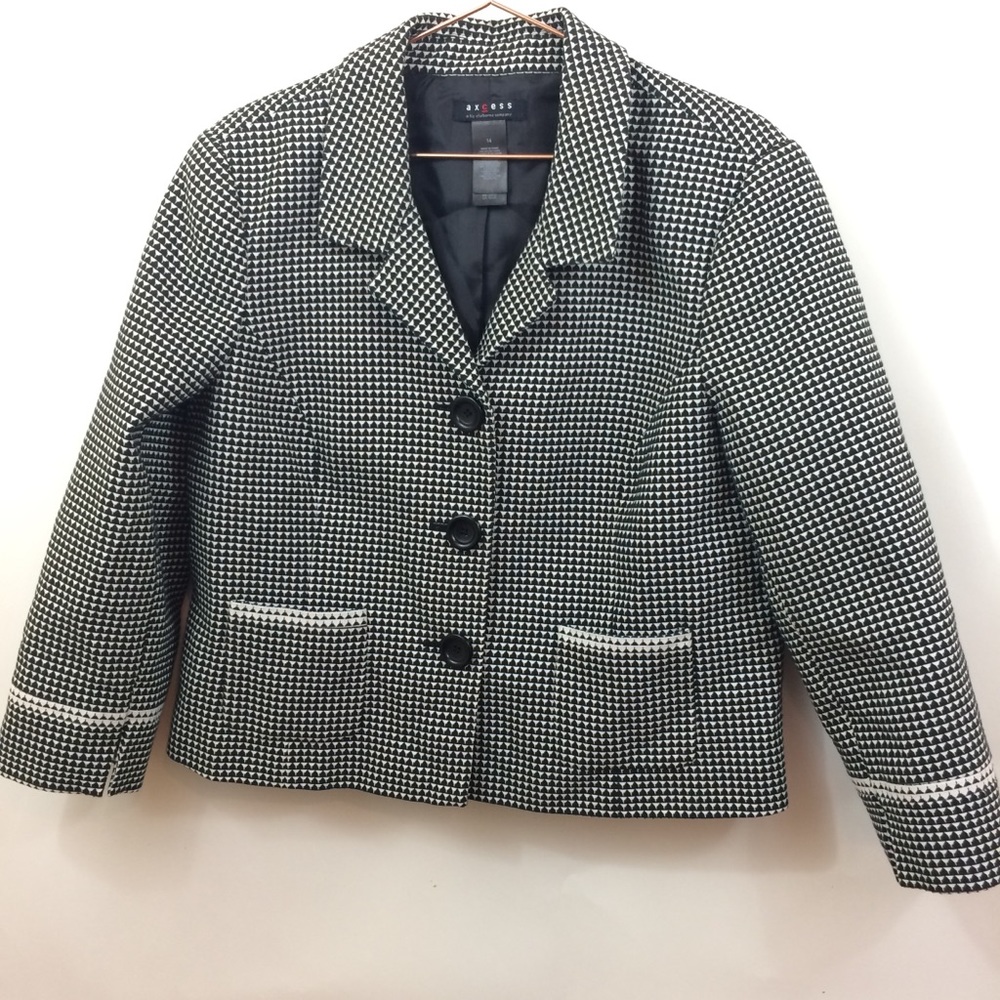 Liz Claiborne patterned blazer jacket, Sz 14